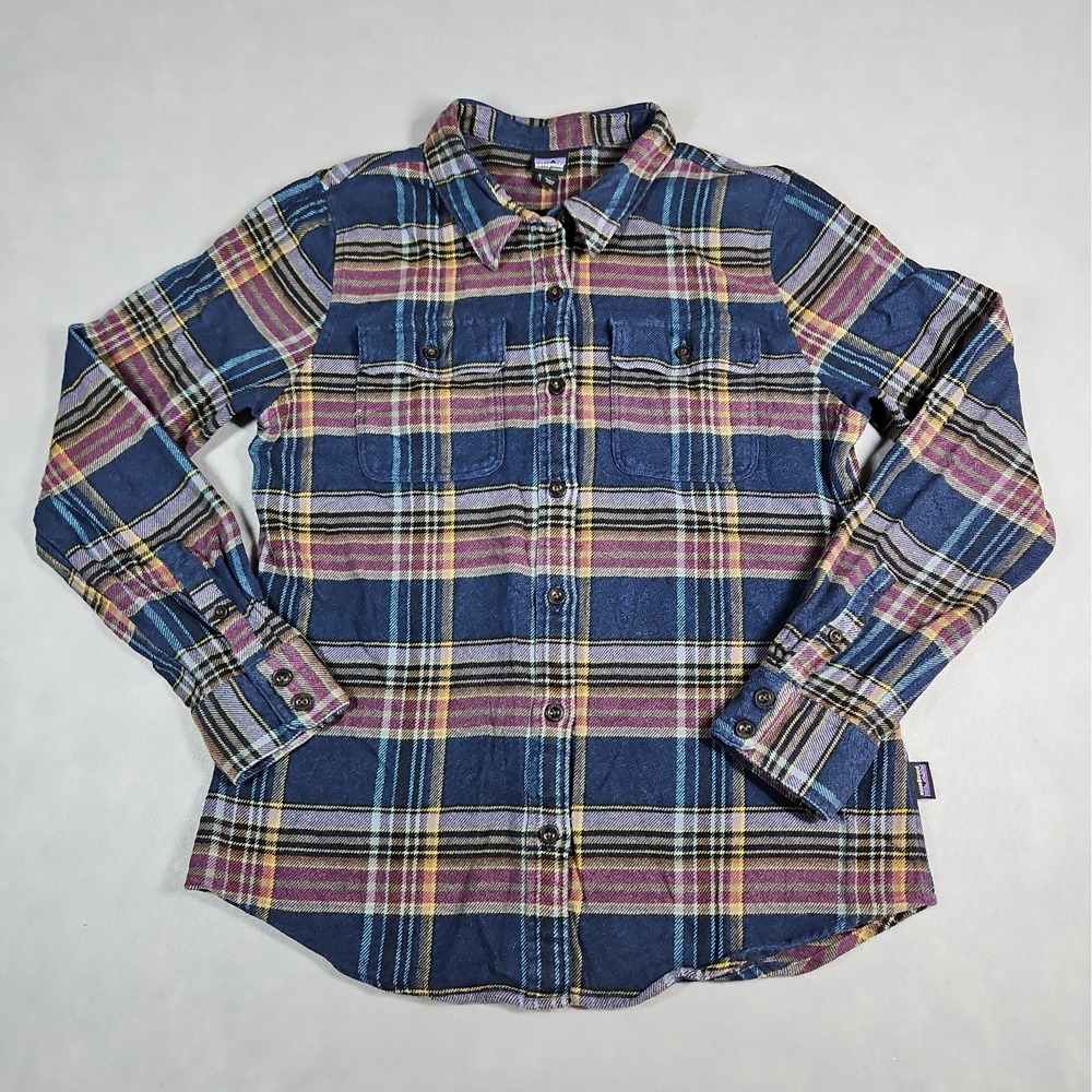 Patagonia Womens Plaid Button Up Long Sleeve Flannel Shirt Size Medium